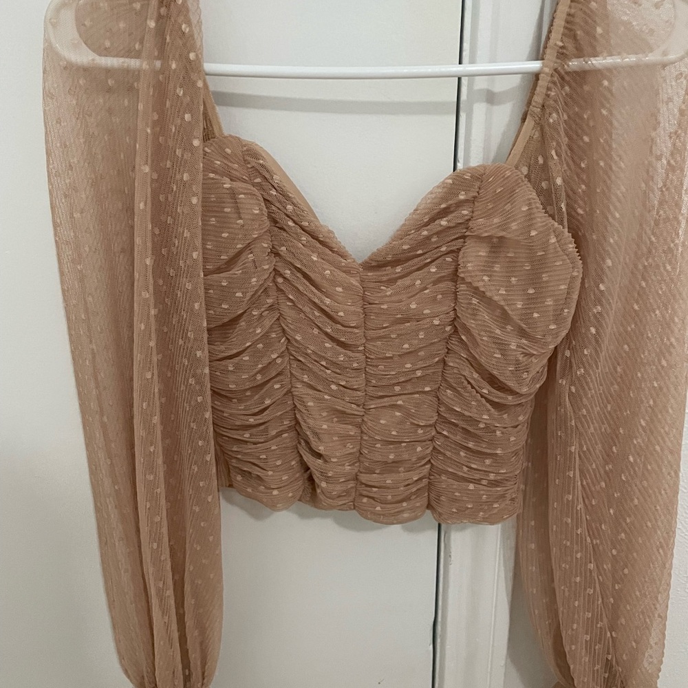 Fashion Nova Nude Blouse